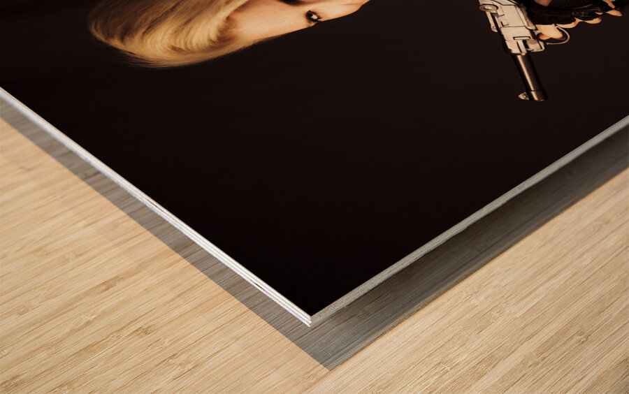 If looks could kill Wood print