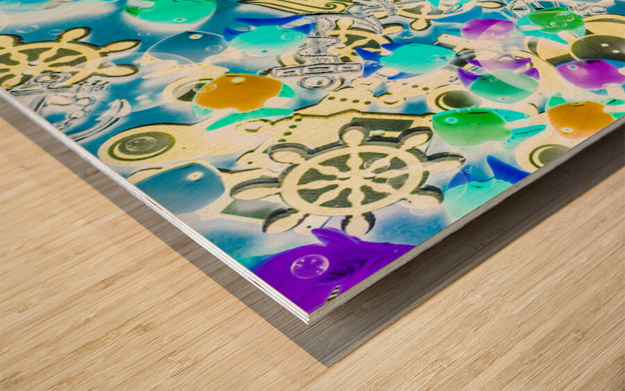 Adventures on icon reef Wood print