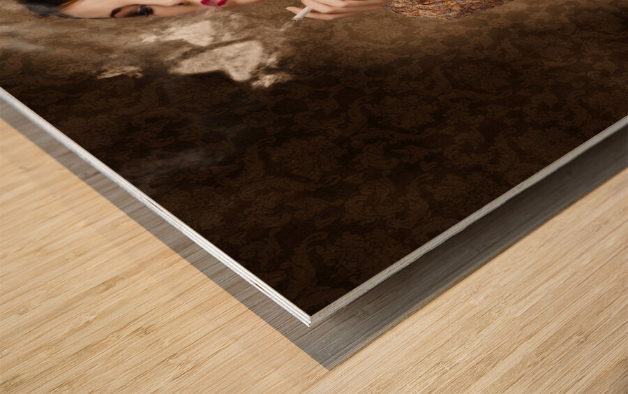 Hearts of smoke Wood print