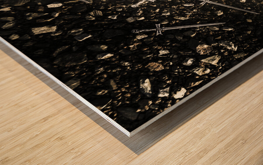 Battle blades Wood print