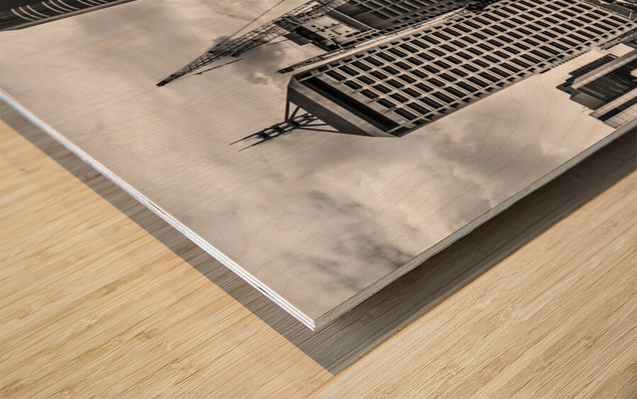Downtown build-up Wood print