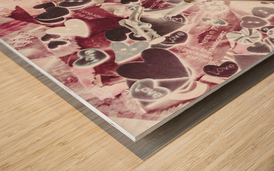 Love courier Wood print