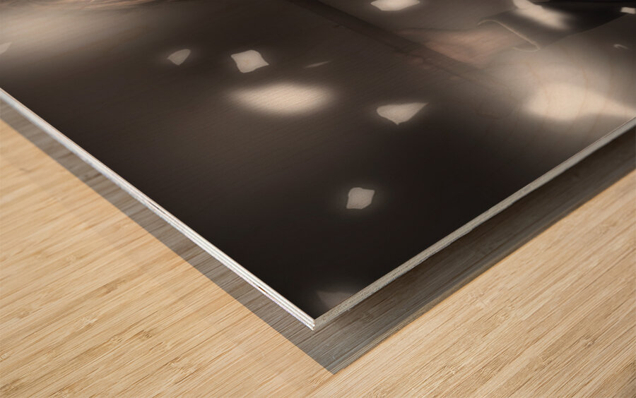 Female showgirl performing on a theater stage Wood print