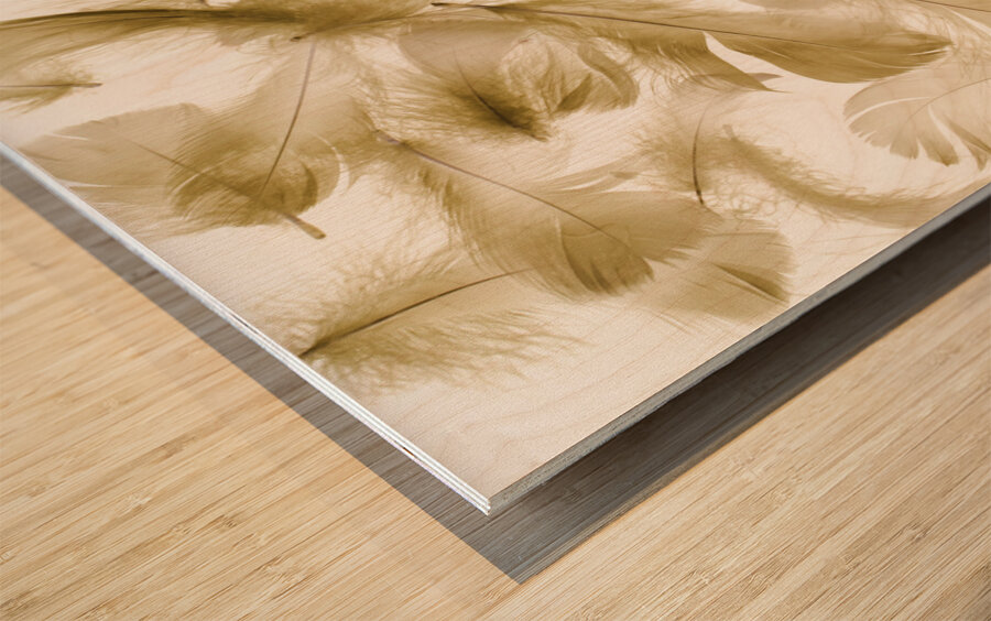 Beige buoyancy Wood print