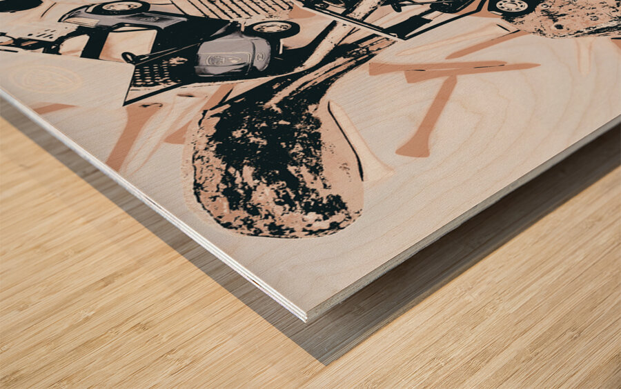 The golf bug Wood print
