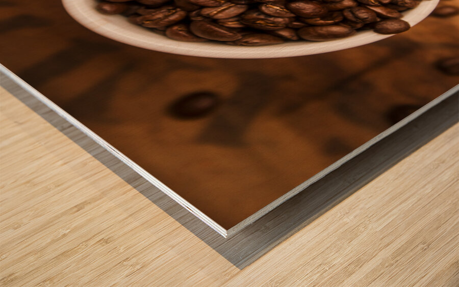 Coffee bean advert Wood print