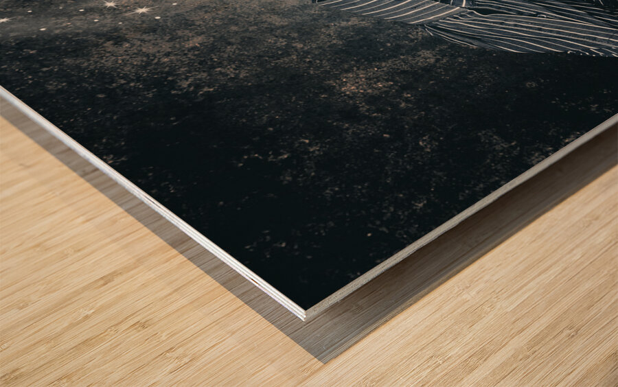 Funny businessman making impact with smashing idea Wood print