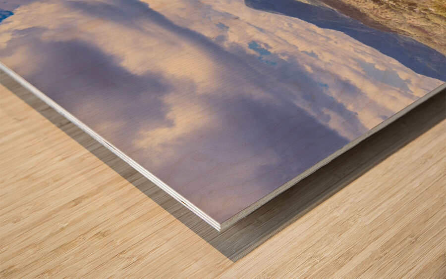 Calming countryside Wood print