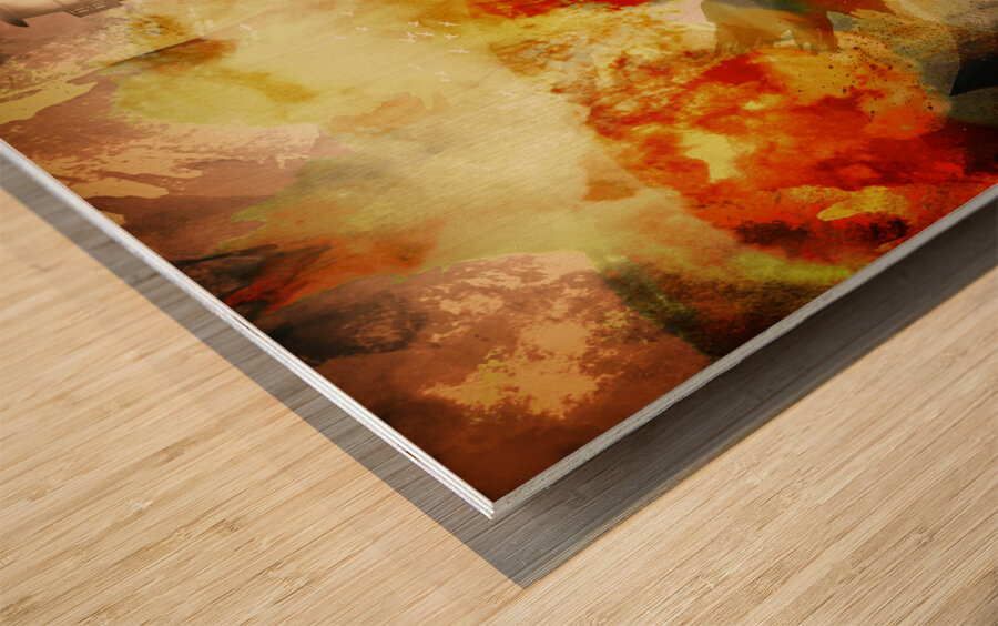 Fire on lighthouse hill Wood print