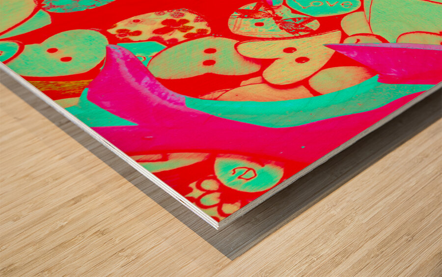 Dolphin love Wood print