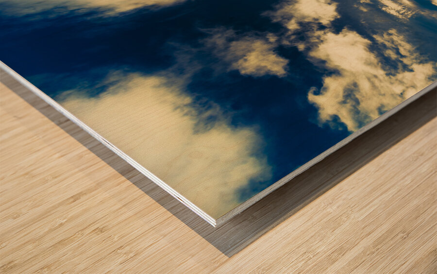 Crossing the Nive River Wood print