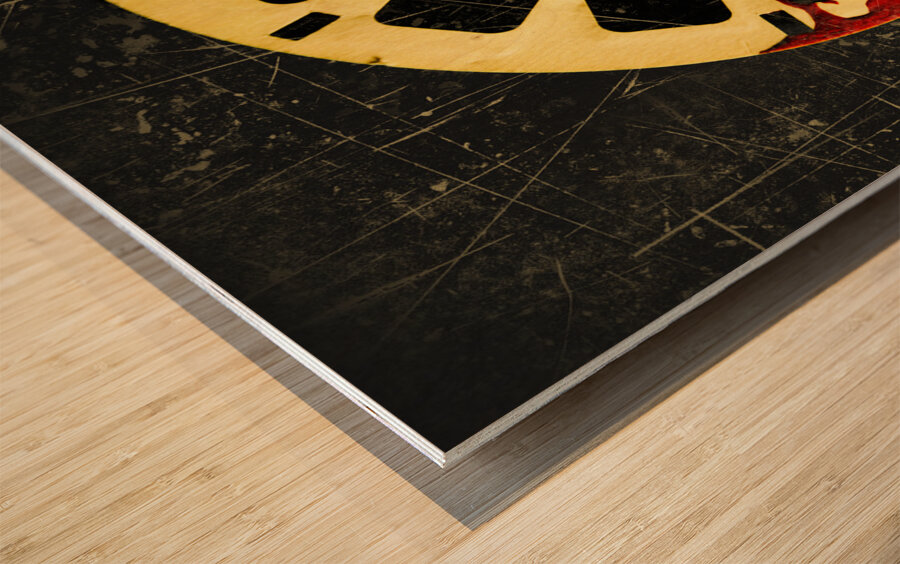 Grunge toy artwork Wood print