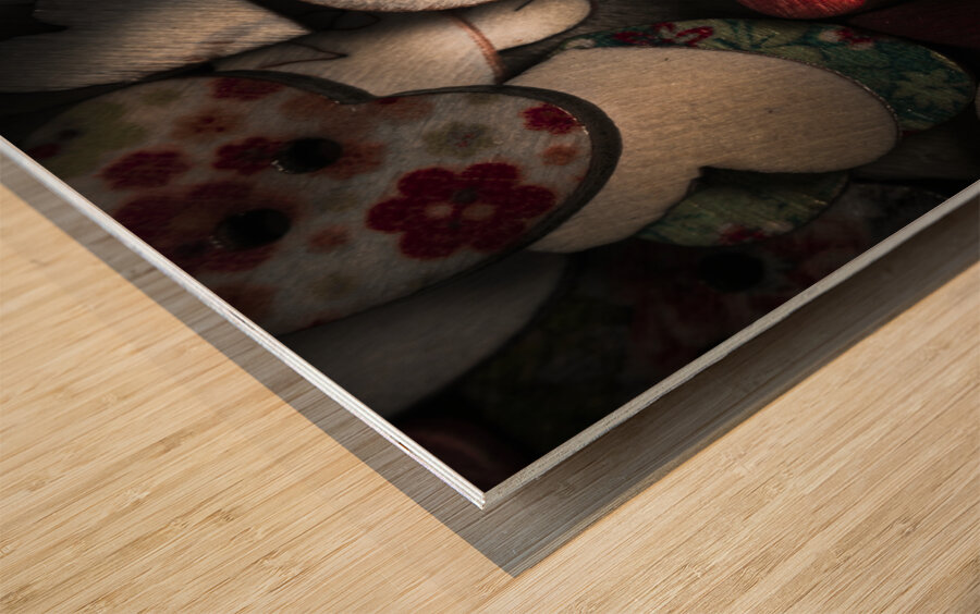 With sentiment in the sewing box Wood print