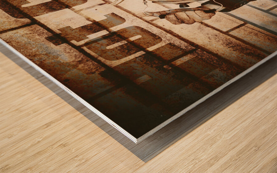 Old fashioned gent cheering to hot coffee Wood print