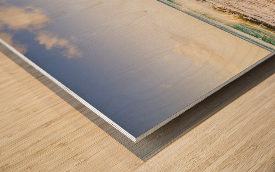 Beautiful summer beach Wood print