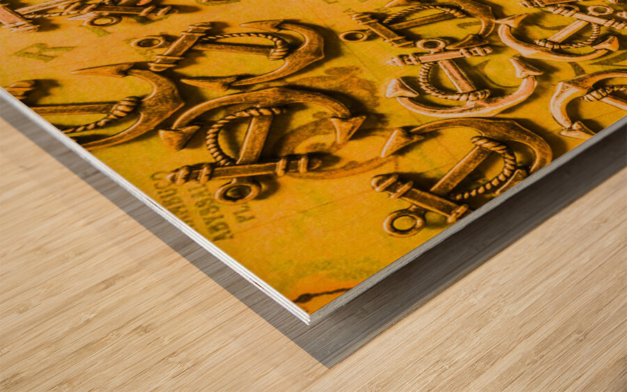 On charter logs Wood print