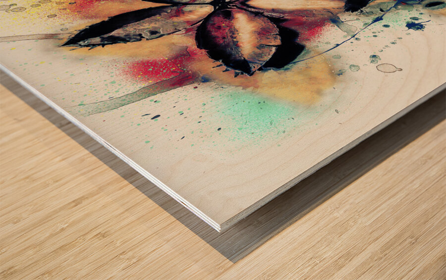 Tropical wash Wood print