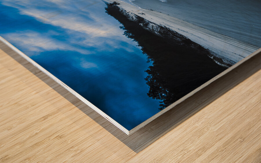 Moody blue Wood print