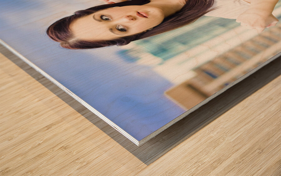 Professional City Lawyer Holding Silver Briefcase Wood print