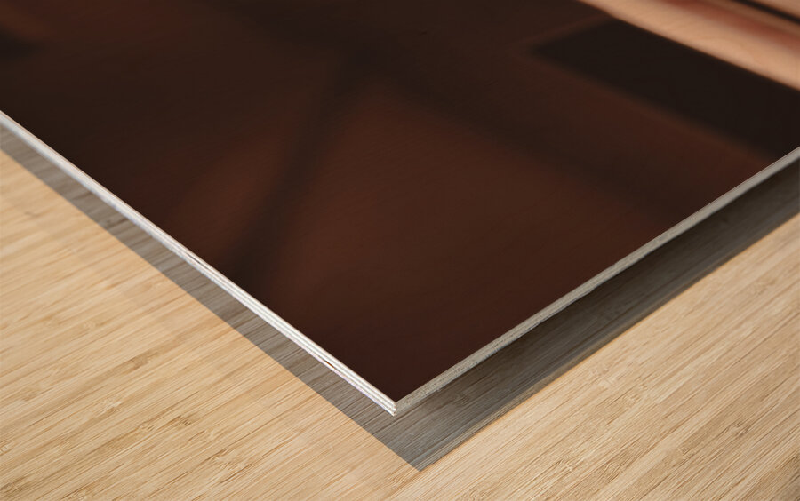 Attractive young pin up woman with old hairstyle Wood print