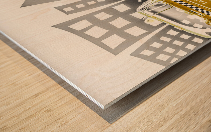 Paper New York Wood print