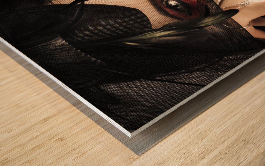 Beautiful Female Fashion Model In Luxury Jewellery Wood print