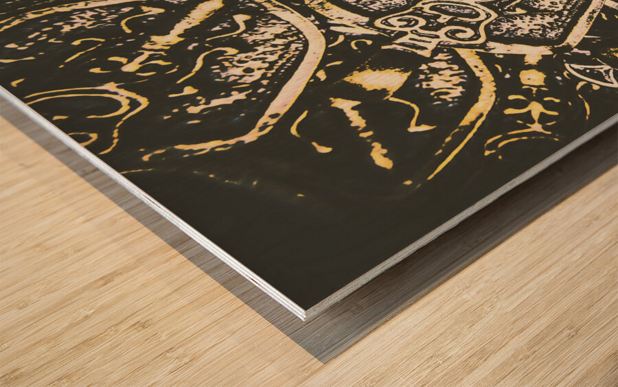 Medieval crests and swords Wood print