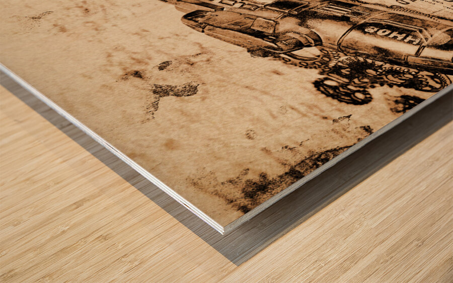 The old naval war room Wood print