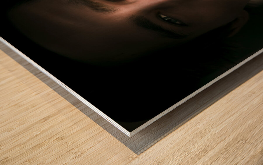 Business Man Smoking Cigar In Victory And Success Wood print