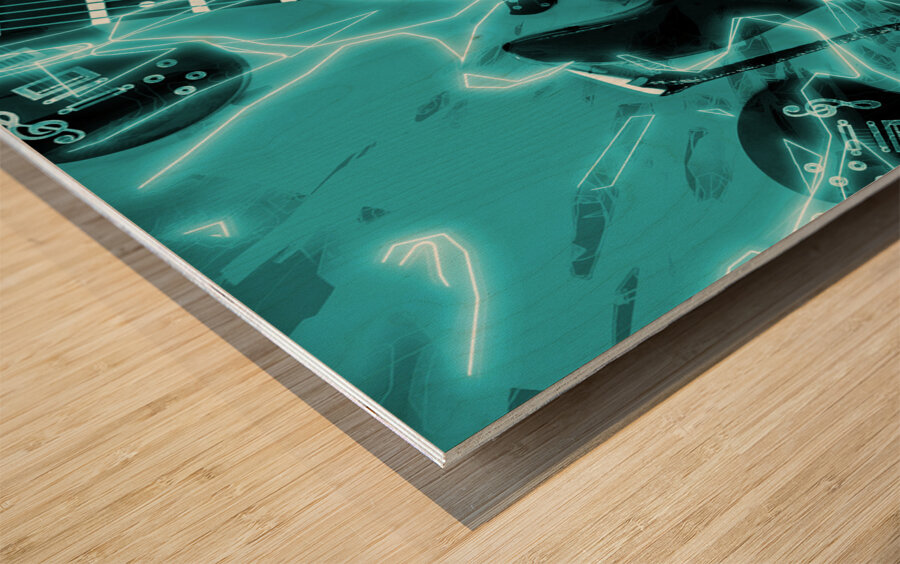 Electric blue Wood print