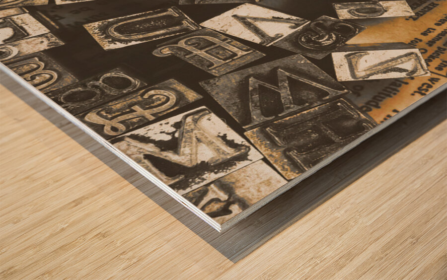 Hand drawn sketch of a busy New York City street Wood print