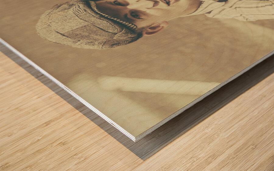 Paper boy yelling out breaking news headlines Wood print