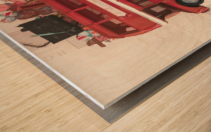 London runs Wood print