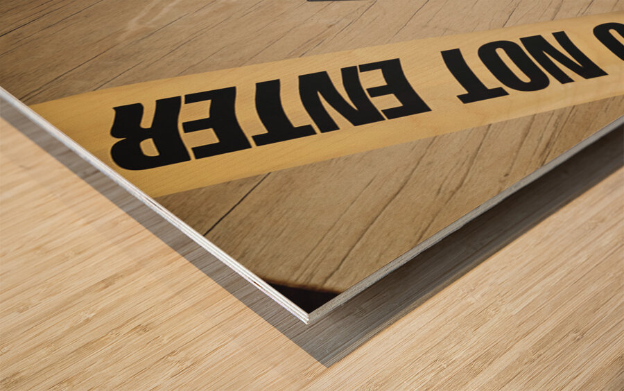 Crime scene evidence of the betrayal Wood print