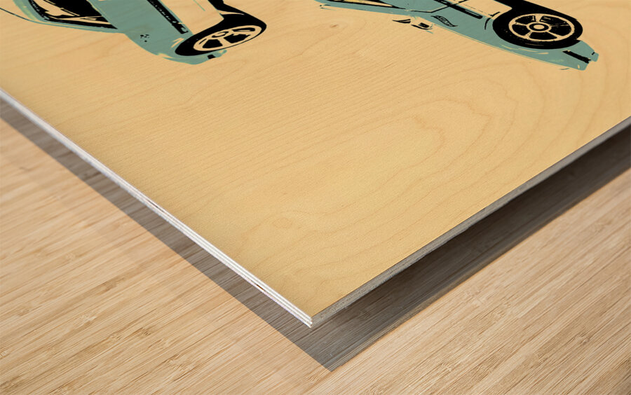 Nostalgic Blues Wood print