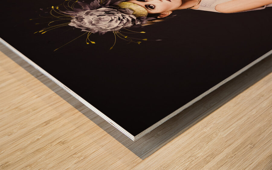 Glamorous Woman In Racecourse Fashion Wood print