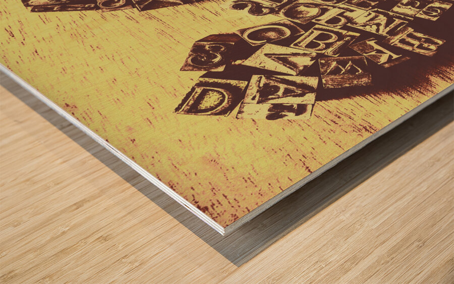 Literary love Wood print