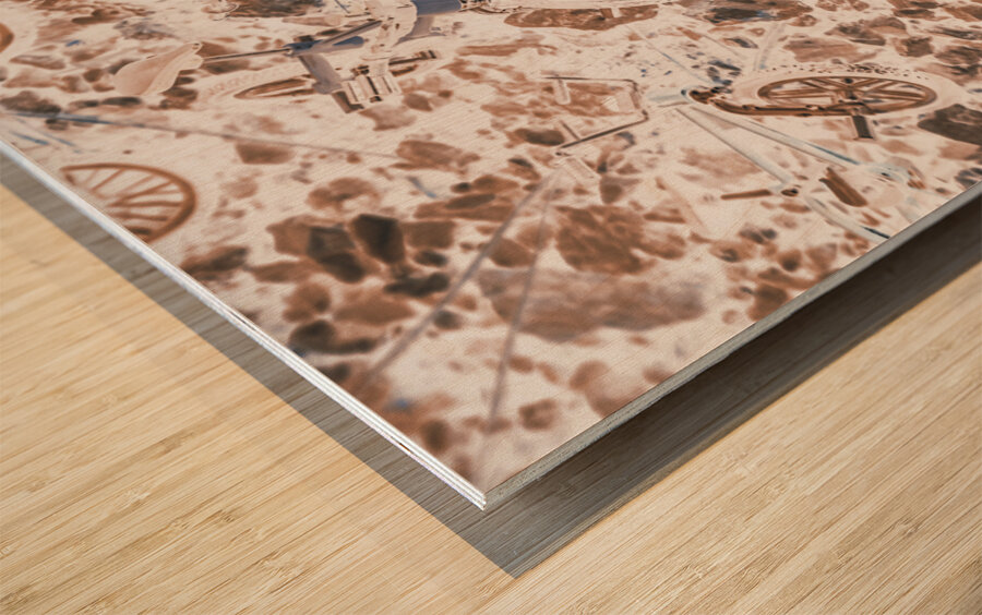 Pop art mountain ride Wood print