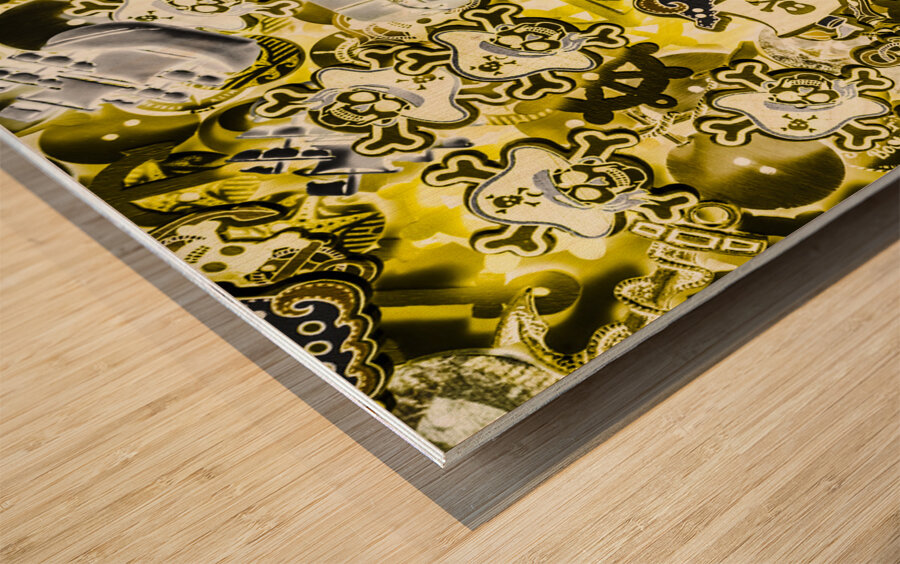 Pirates Caribbean Wood print