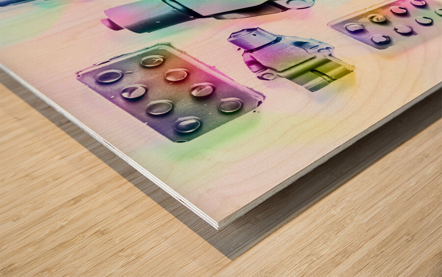 Lego lanes Wood print