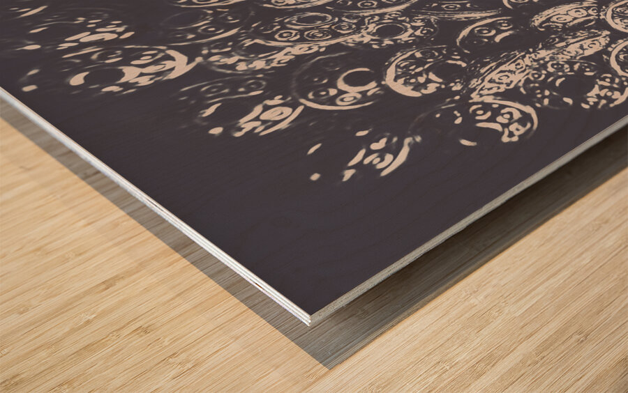 Silver saucers from outer space Wood print