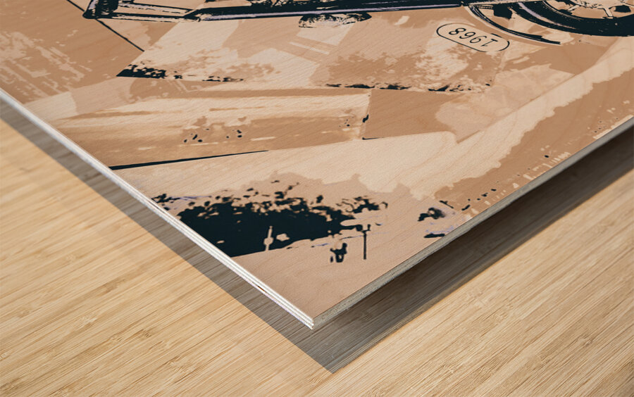 Britain Bike and Co. Wood print