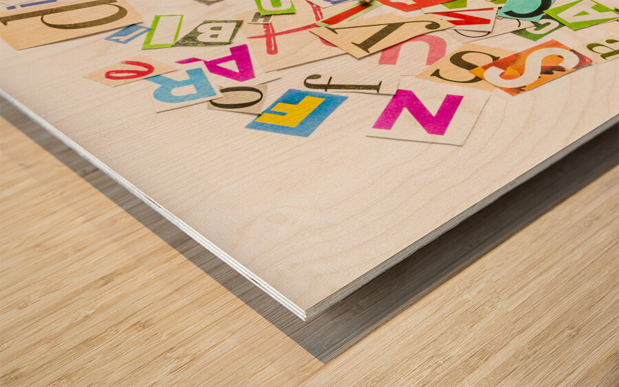 Play on golf words Wood print