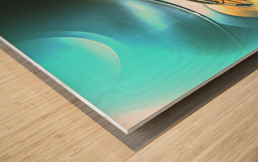 DJ Club Sound Wood print