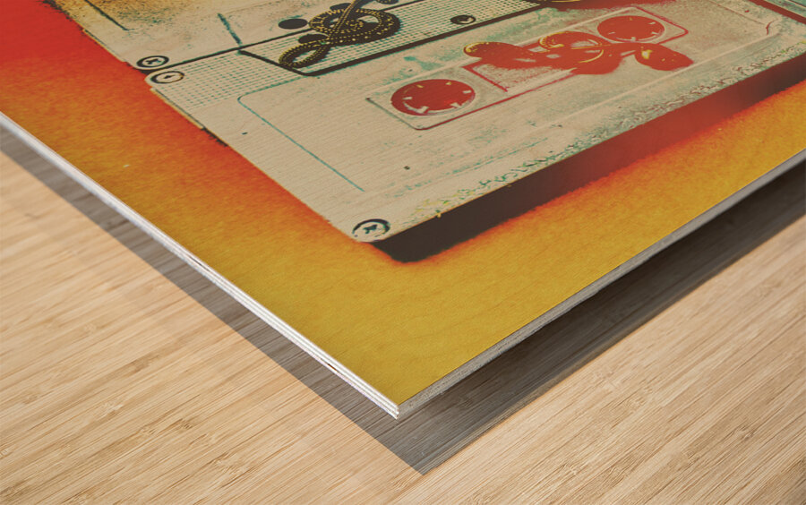 Pop art music robot Wood print