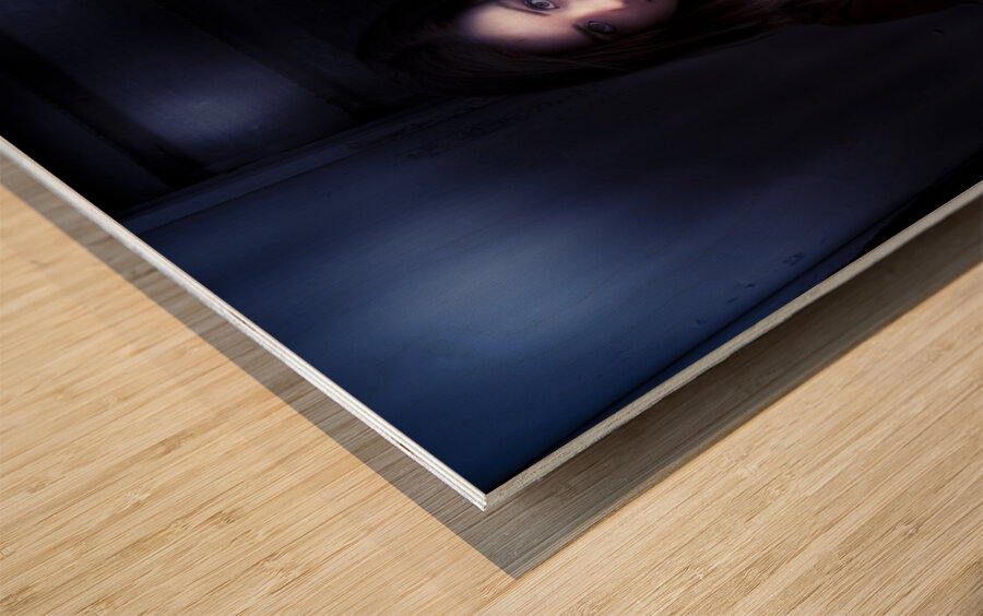 Clock Held By Woman Wood print