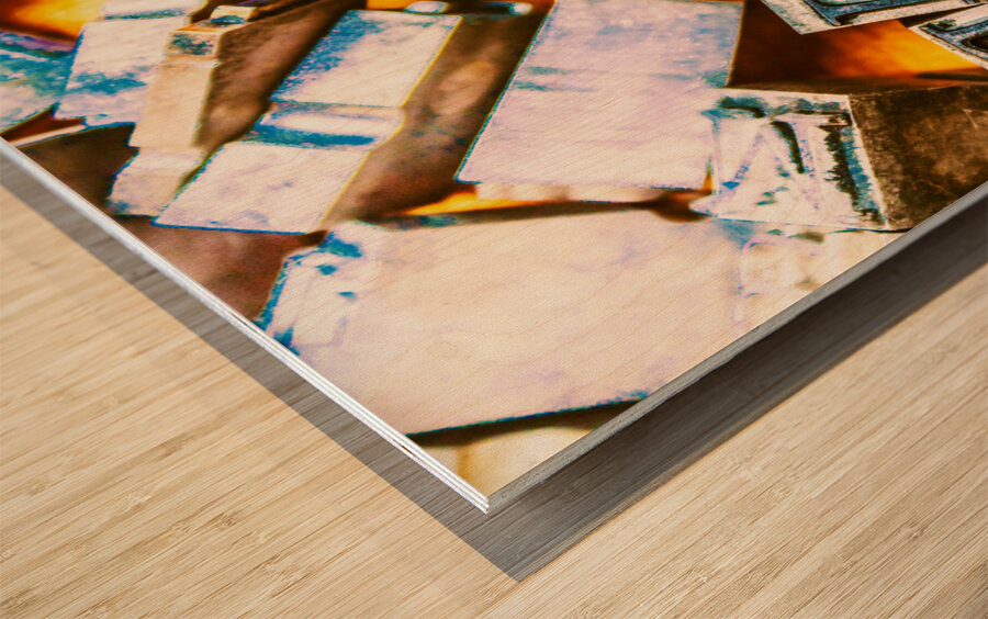 Retro Times Wood print