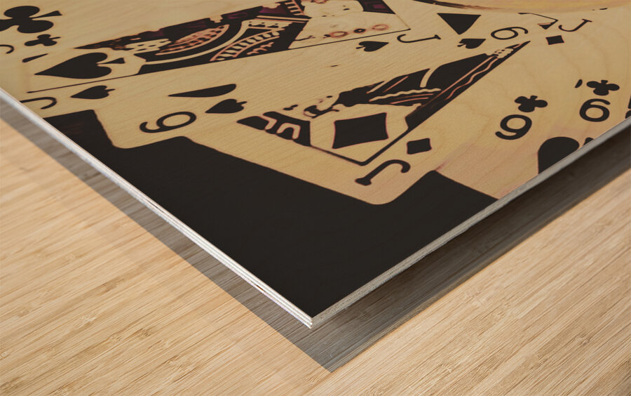 The wild west casino  Wood print