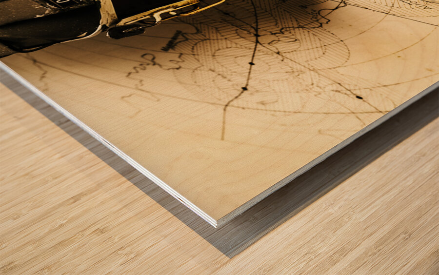 Vintage railways and tramways Wood print