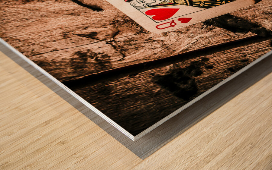 Red hot Blackjack Wood print